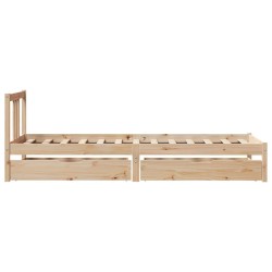 Cadre de lit sans matelas 90x190 cm bois de pin massif 