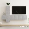 Ensemble de meubles TV 5 pcs Gris béton Bois d'ingénierie 