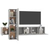 Ensemble de meubles TV 5 pcs Gris béton Bois d'ingénierie 