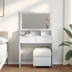 Coiffeuse avec LED blanc 80x41x134,5 cm 
