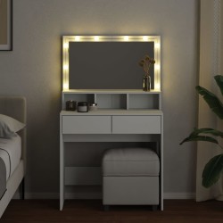Coiffeuse avec LED blanc 80x41x134,5 cm 