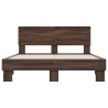 Cadre de lit sans matelas chêne marron 120x200 cm 