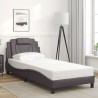 Cadre de lit sans matelas gris 90x190 cm similicuir 