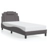 Cadre de lit sans matelas gris 90x190 cm similicuir 