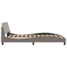 Cadre de lit sans matelas taupe 140x200 cm tissu 