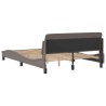 Cadre de lit sans matelas taupe 140x200 cm tissu 