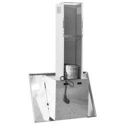 Hotte murale 60 cm Acier inoxydable et verre trempé Argenté 