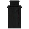 Banc avec jardinières noir 184,5x39,5x56,5cm bois massif de pin 