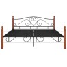 Cadre de lit sans matelas noir métal 200x200 cm 