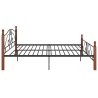 Cadre de lit sans matelas noir métal 200x200 cm 