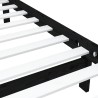 Cadre de lit sans matelas noir bois massif 90x200 cm 