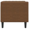 Fauteuil Chesterfield marron similicuir daim 