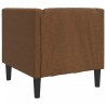 Fauteuil Chesterfield marron similicuir daim 