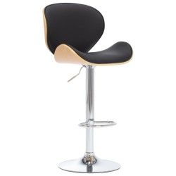 Tabouret de bar Noir Similicuir 
