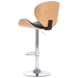 Tabouret de bar Noir Similicuir 
