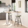 Pieds de table de bar en T, 2 pièces, blanc, 50 x 35 x (110-111) cm, acier 