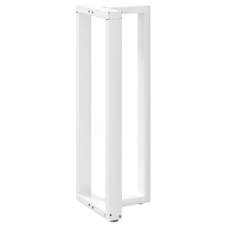 Pieds de table de bar en T, 2 pièces, blanc, 50 x 35 x (110-111) cm, acier 