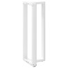 Pieds de table de bar en T, 2 pièces, blanc, 50 x 35 x (110-111) cm, acier 