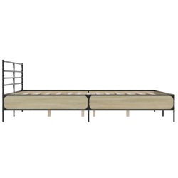 Cadre de lit sans matelas chêne sonoma 180x200 cm 