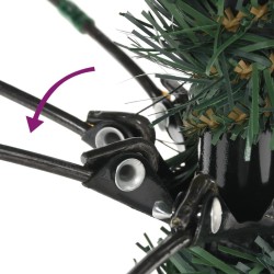 Sapin de Noël artificiel avec support Vert 240 cm PVC 