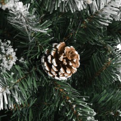 Sapin de Noël artificiel avec support Vert 240 cm PVC 