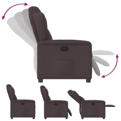 Fauteuil inclinable Marron foncé Tissu 