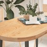 Dessus de table 120x60x4 cm bois de chêne massif ovale 