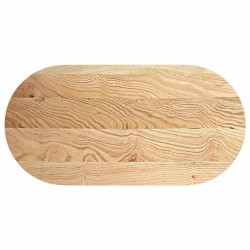 Dessus de table 120x60x4 cm bois de chêne massif ovale 
