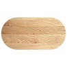 Dessus de table 120x60x4 cm bois de chêne massif ovale 