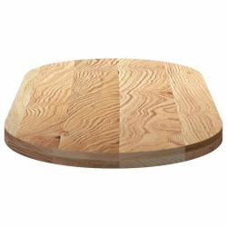 Dessus de table 120x60x4 cm bois de chêne massif ovale 