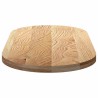 Dessus de table 120x60x4 cm bois de chêne massif ovale 
