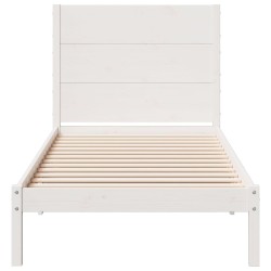 Cadre de lit extra long sans matelas 100x210 cm bois massif 