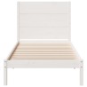 Cadre de lit extra long sans matelas 100x210 cm bois massif 