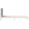 Cadre de lit extra long sans matelas 100x210 cm bois massif 