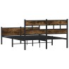 Cadre de lit sans matelas chêne fumé 150x200 cm bois ingénierie 