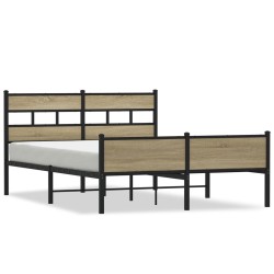 Cadre de lit sans matelas chêne sonoma 150x200 cm 