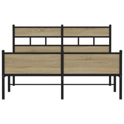 Cadre de lit sans matelas chêne sonoma 150x200 cm 