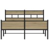 Cadre de lit sans matelas chêne sonoma 150x200 cm 