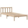 Lit bibliothèque sans matelas 90x200 cm bois de pin massif 