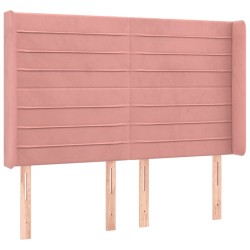 Tête de lit à LED Rose 147x16x118/128 cm Velours 