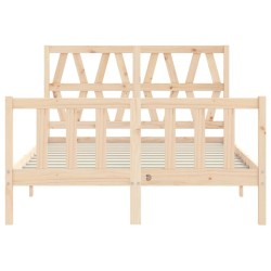 Cadre de lit sans matelas 140x190 cm bois de pin massif 