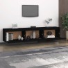 Meubles TV 3 pcs Noir Bois massif de pin 