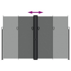Auvent latéral rétractable anthracite 220x600 cm 