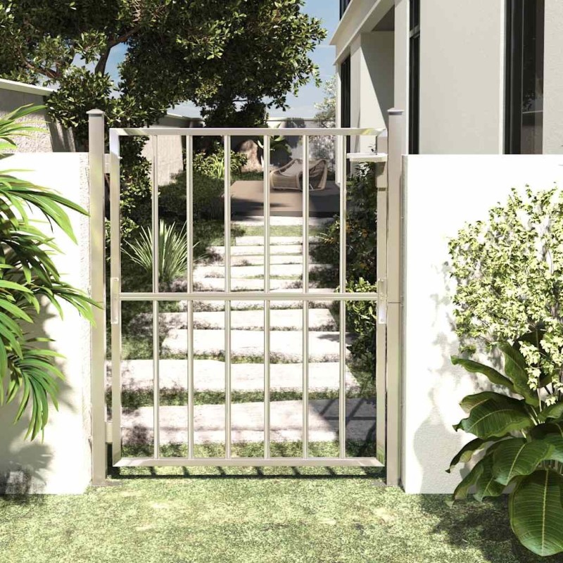 Portail de jardin 100x125 cm Acier inoxydable Portail de jardin 100x125 cm Acier inoxydable