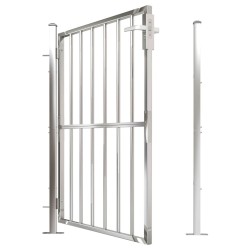 Portail de jardin 100x125 cm Acier inoxydable 