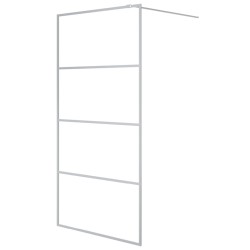 Paroi de douche Argenté 100x195 cm Verre ESG transparent 