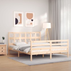 Cadre de lit sans matelas 160x200 cm bois massif 