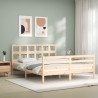 Cadre de lit sans matelas 160x200 cm bois massif 
