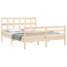 Cadre de lit sans matelas 160x200 cm bois massif 