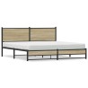 Cadre de lit en métal sans matelas chêne sonoma 183x213 cm 